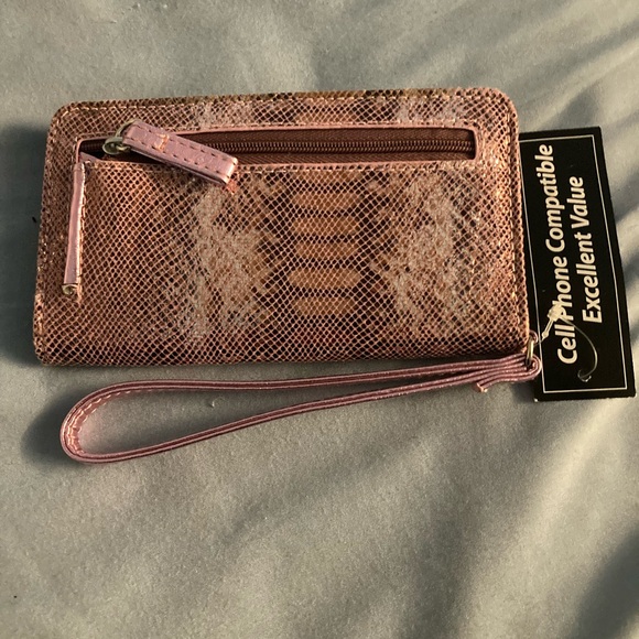 Pink Snake Print Phone Case Card Holder - Picture 1 of 5